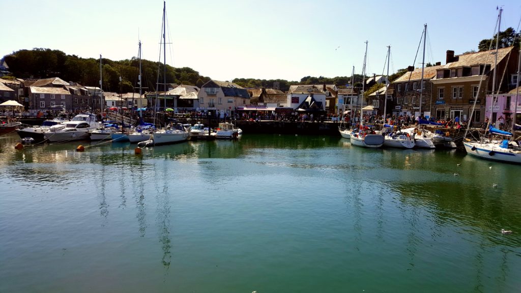 Dinner from Stein's Fish and Chips in Padstow, North Cornwall, UK